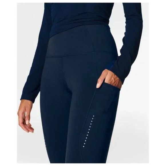 Sweaty Betty Eco Therma Full Length Navy Blue Leggings SB6783 Size Small 4-6 - Picture 4 of 15